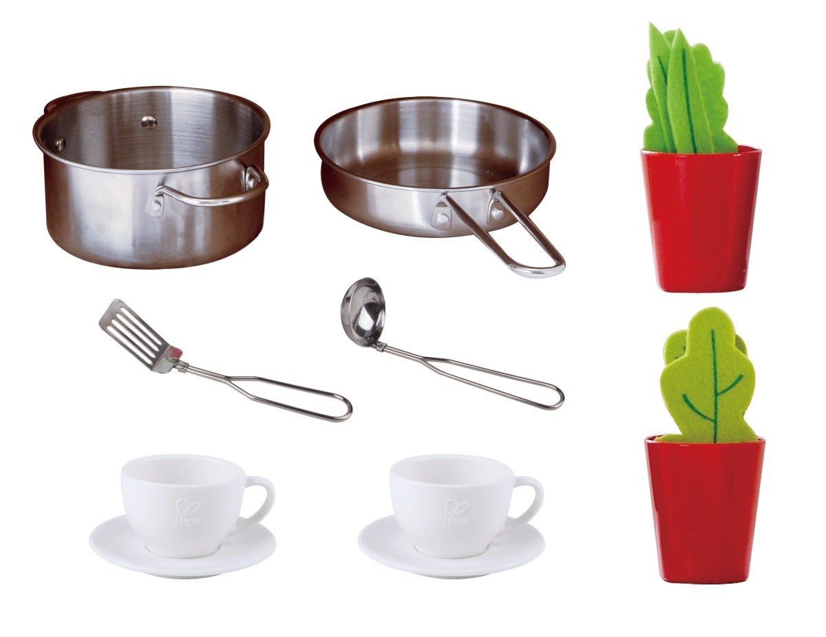 Hape All - In - 1 Kitchen & Food Playset w/ Accessories 15 pcs - Premium for Kids in Qatar | Toysaro.com