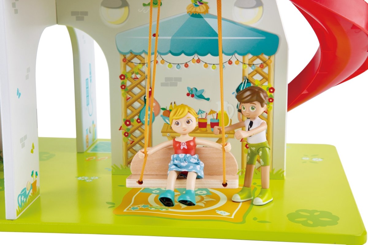 Hape - Rock & Slide Wooden Playhouse With Sound Effects - Premium for Kids in Qatar | Toysaro.com