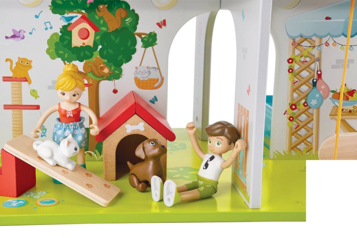 Hape - Rock & Slide Wooden Playhouse With Sound Effects - Premium for Kids in Qatar | Toysaro.com