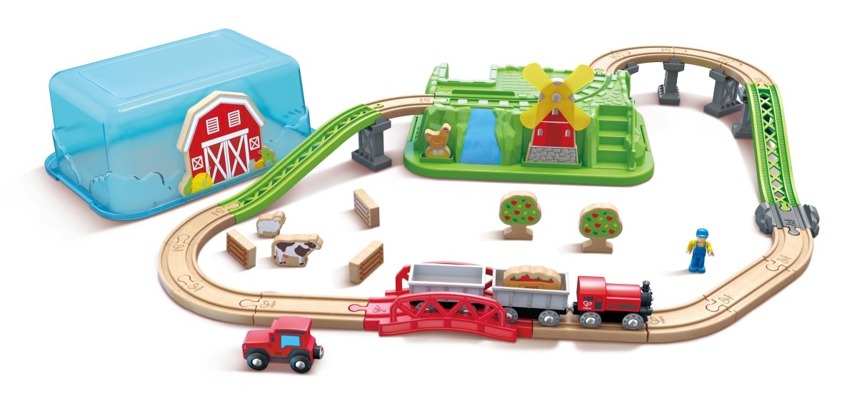 Countryside Train Bucket Railway Set - 41 Pieces - Premium for Kids in Qatar | Toysaro.com