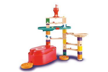 Hape Quadrilla Stack Track Marble Run Set 28pcs + 30 marbles - Premium for Kids in Qatar | Toysaro.com