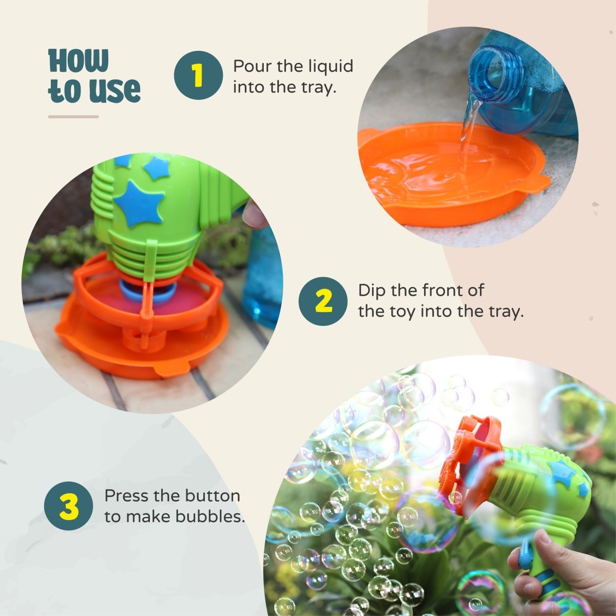 MOON BUBBLE STORM BUBBLE TOYS - GREEN GREEN - Premium for Kids in Qatar | Toysaro.com