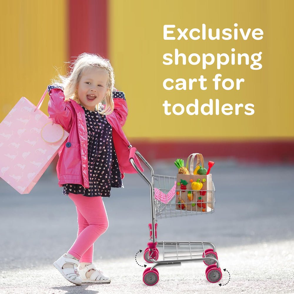 MOON TOY SHOPPING TROLLEY - PRETEND TO PLAY - PINK - Premium for Kids in Qatar | Toysaro.com