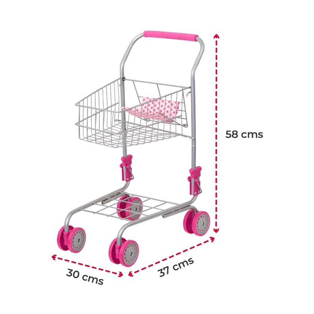 MOON TOY SHOPPING TROLLEY - PRETEND TO PLAY - PINK - Premium for Kids in Qatar | Toysaro.com