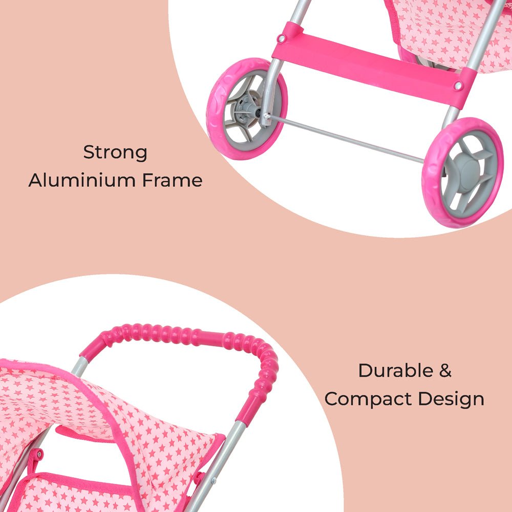MOON DOLL STROLLER - PRETEND TO PLAY - PINK - Premium for Kids in Qatar | Toysaro.com
