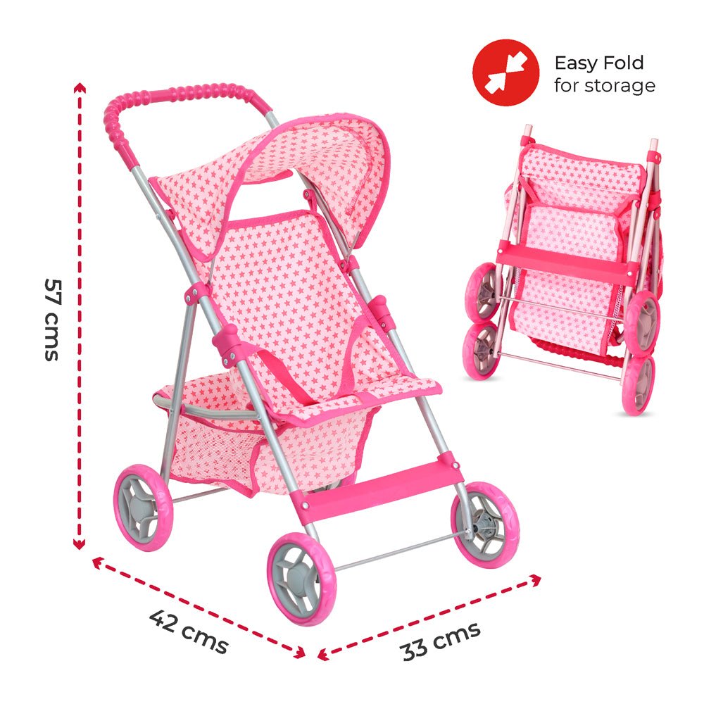 MOON DOLL STROLLER - PRETEND TO PLAY - PINK - Premium for Kids in Qatar | Toysaro.com