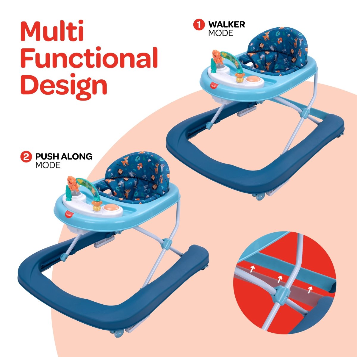MOON STRIDE BABY WALKER - DARK BLUE - Premium for Kids in Qatar | Toysaro.com