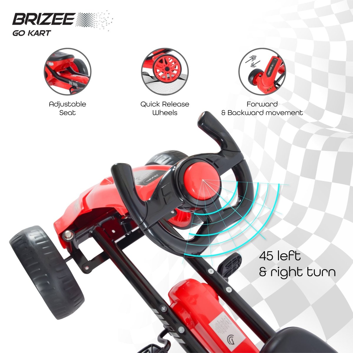 MOON BRIZEE BABY GO KART - RED - Premium for Kids in Qatar | Toysaro.com