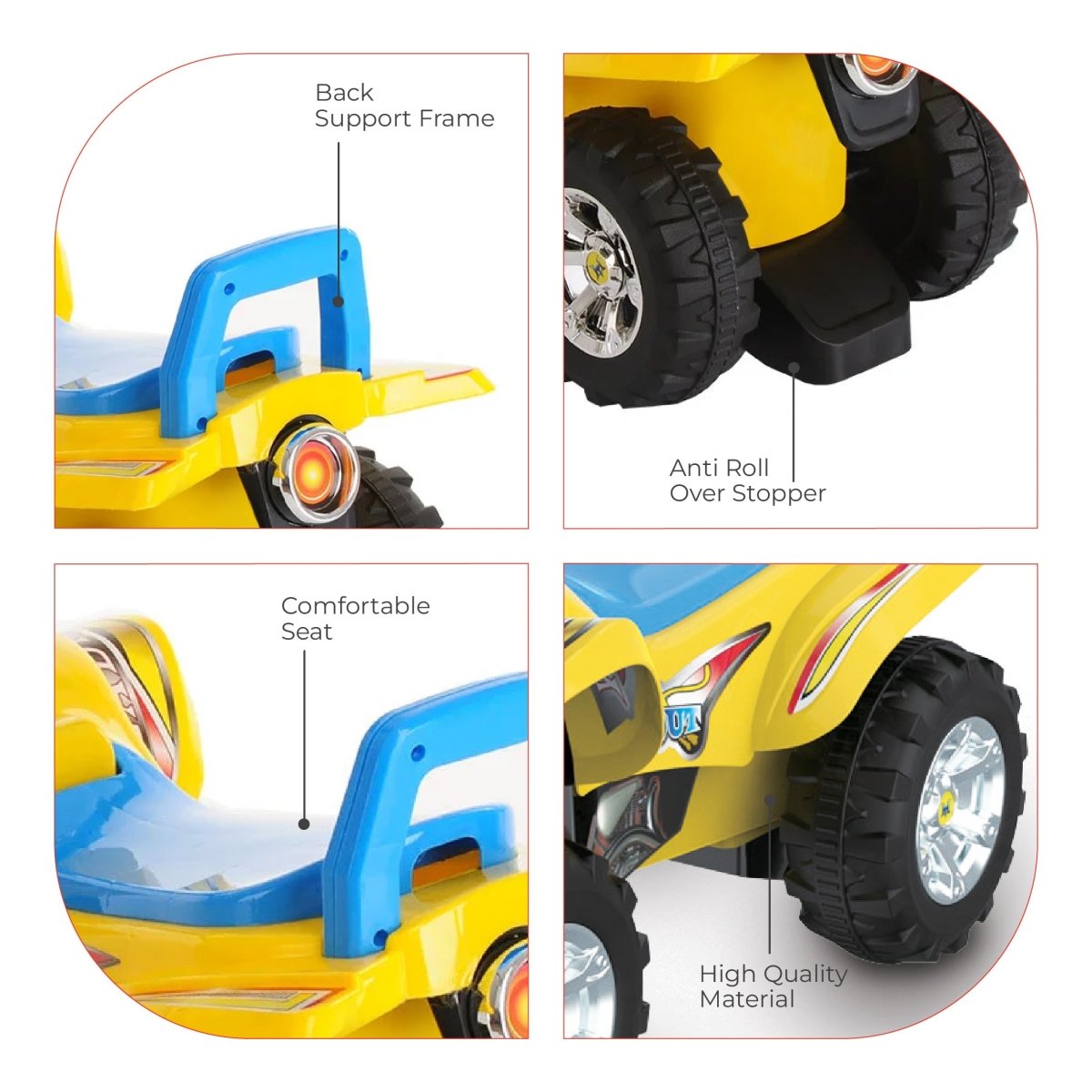 MOON BLAZE QUAD BIKE - YELLOW - Premium for Kids in Qatar | Toysaro.com