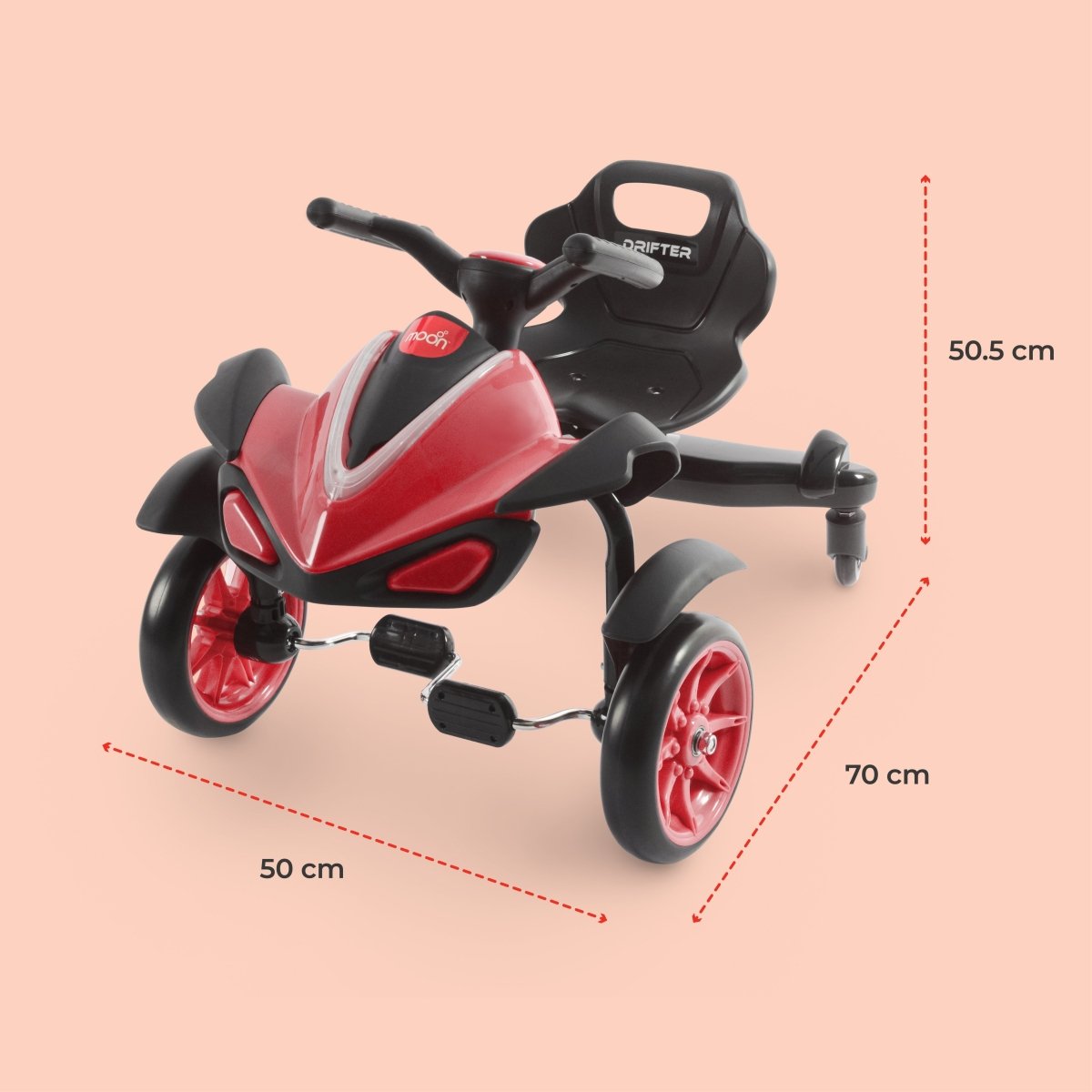 MOON DRIFT CAR - RED - Premium for Kids in Qatar | Toysaro.com