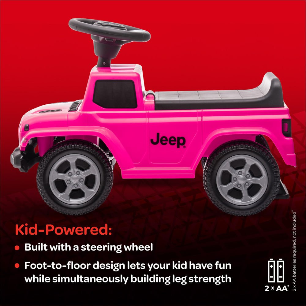 Moon pink ride-on jeep for kids 18–36 months – anti-tipping feature, safe and fun ride-on toy for boys and girls