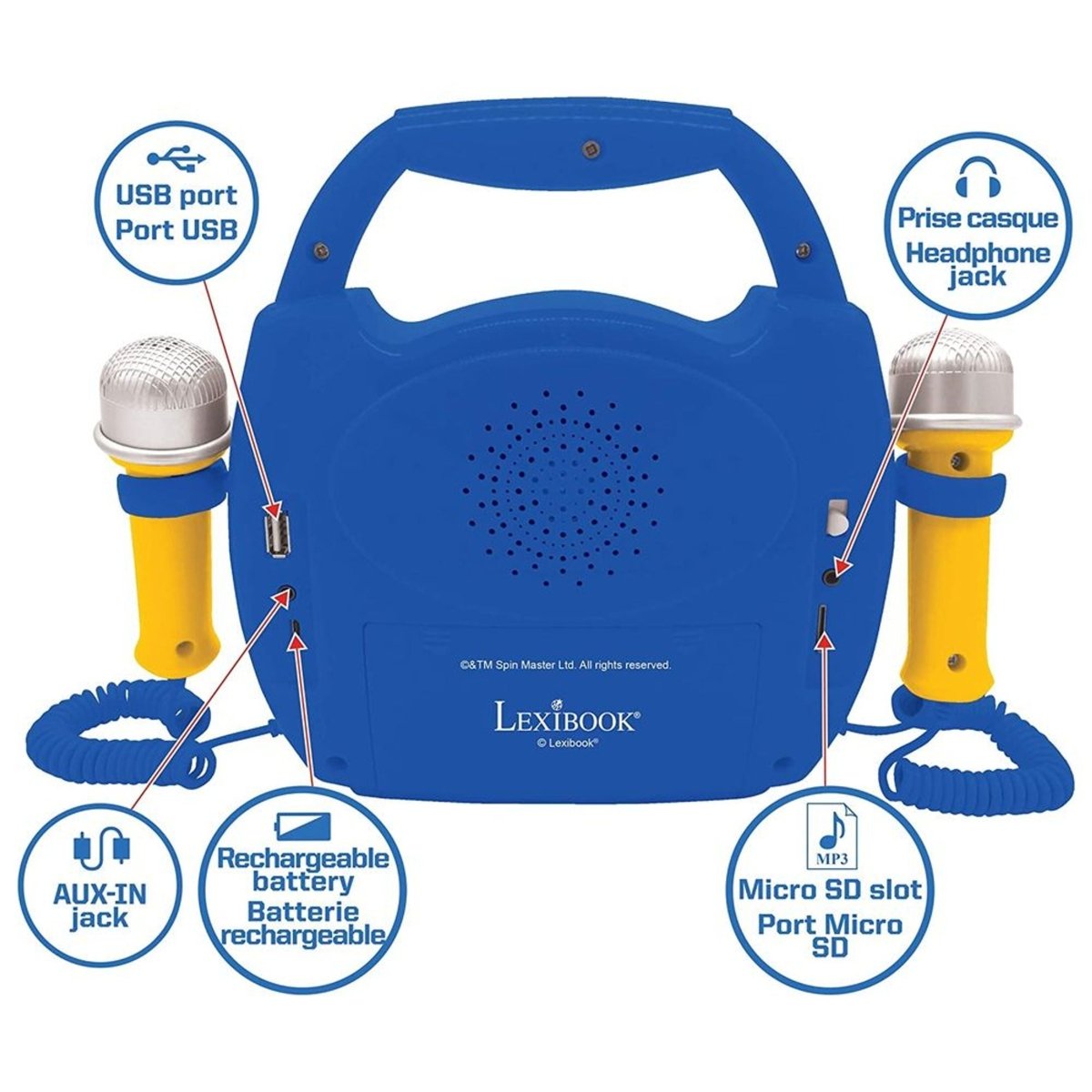 PAW PATROL BLUETOOTH SPEAKER WITH MIC AND RECHARGEABLE BATTERY - Premium for Kids in Qatar | Toysaro.com