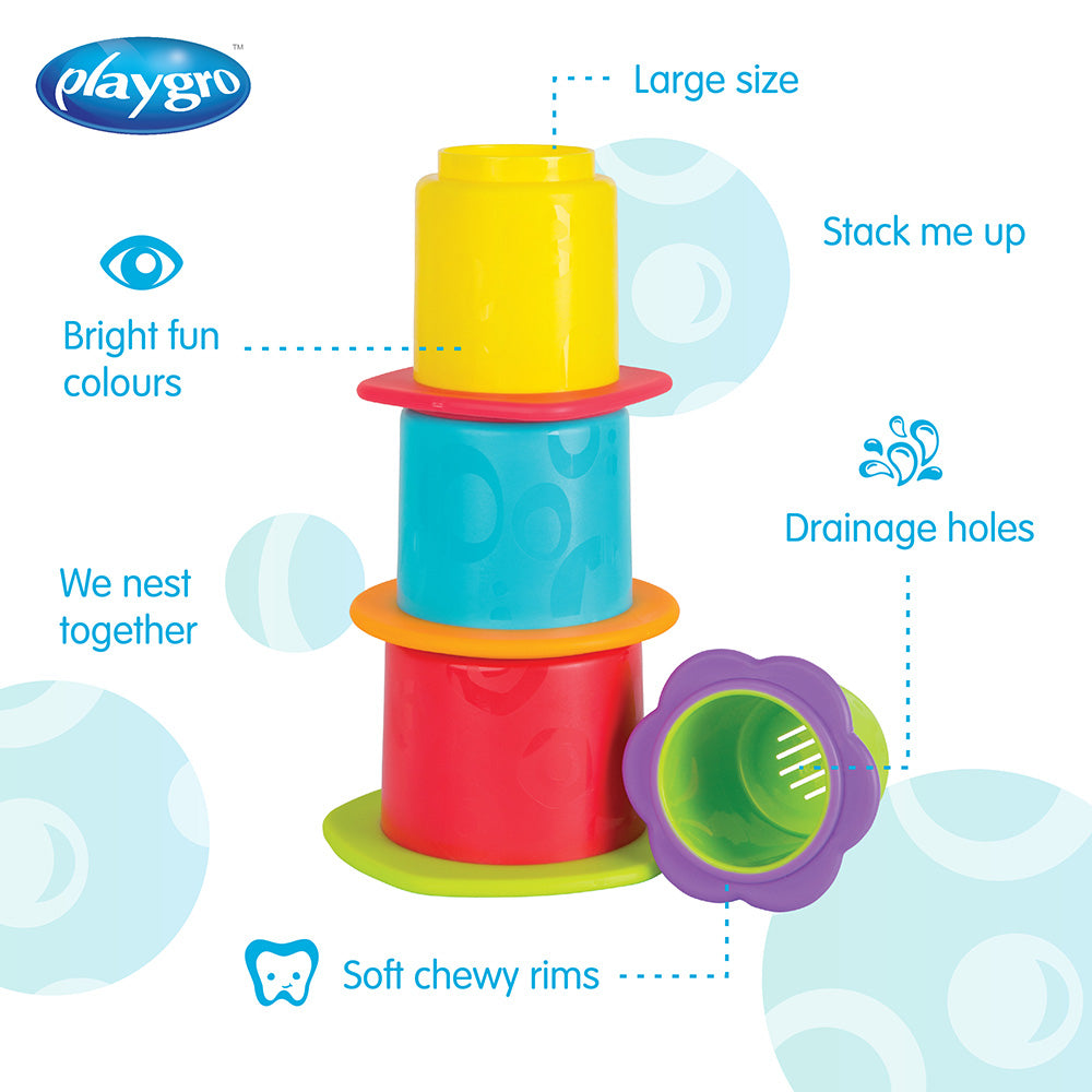 playgro Chewy Stack and Nest Cups