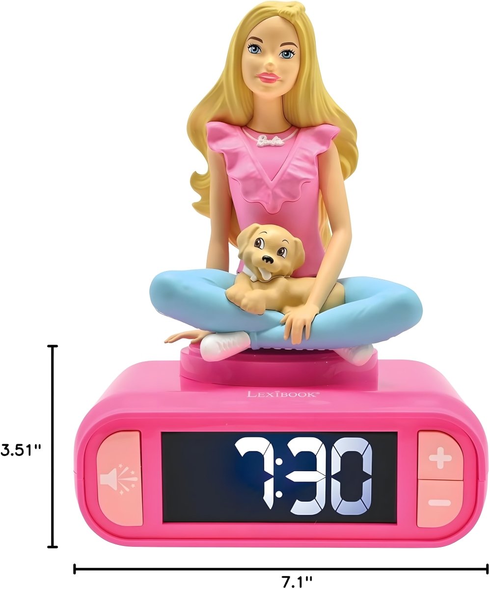 BARBIE DIGITAL3D ALARM CLOCK W/NNIGHT LIGHT AND SOUND EFFECTS - Premium for Kids in Qatar | Toysaro.com