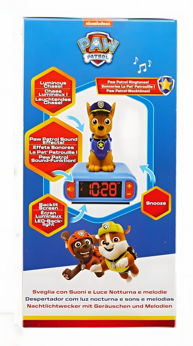 PAW PATROL 3D ALARM CLOCK W/NIGHT LIGHT AND SOUND EFFECTS - Premium for Kids in Qatar | Toysaro.com