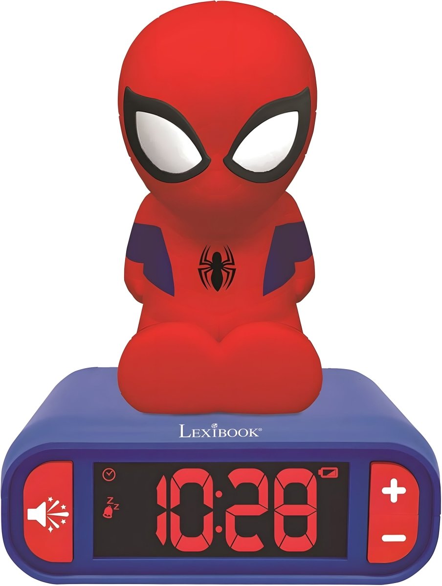 SPIDERMAN ALARM CLOCK WITH NIGHT LIGHT 3D DESIGN - Premium for Kids in Qatar | Toysaro.com