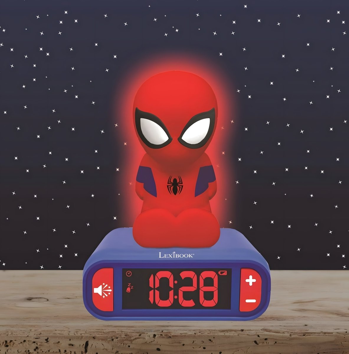 SPIDERMAN ALARM CLOCK WITH NIGHT LIGHT 3D DESIGN - Premium for Kids in Qatar | Toysaro.com