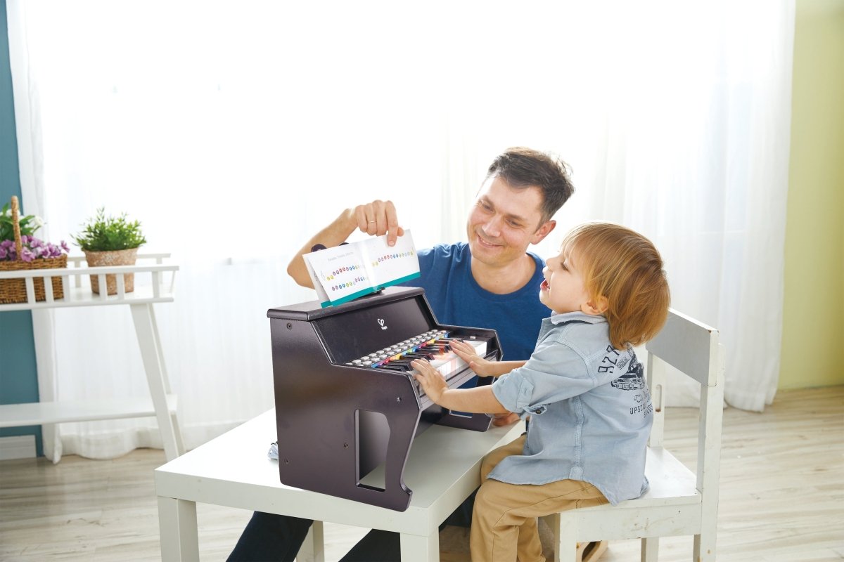 Learn with Lights Black Piano with Stool - Premium for Kids in Qatar | Toysaro.com