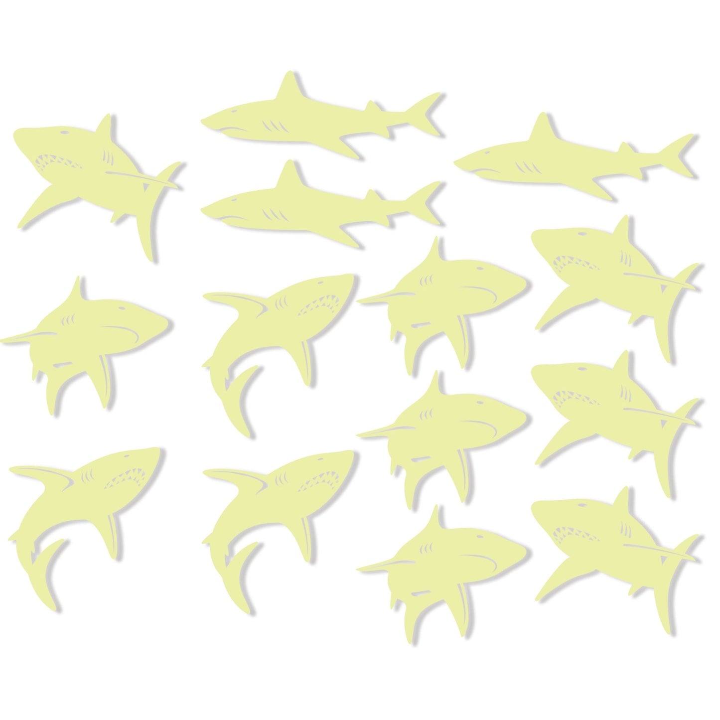 4M Card / Glow - In - The - Dark Sharks - Premium for Kids in Qatar | Toysaro.com