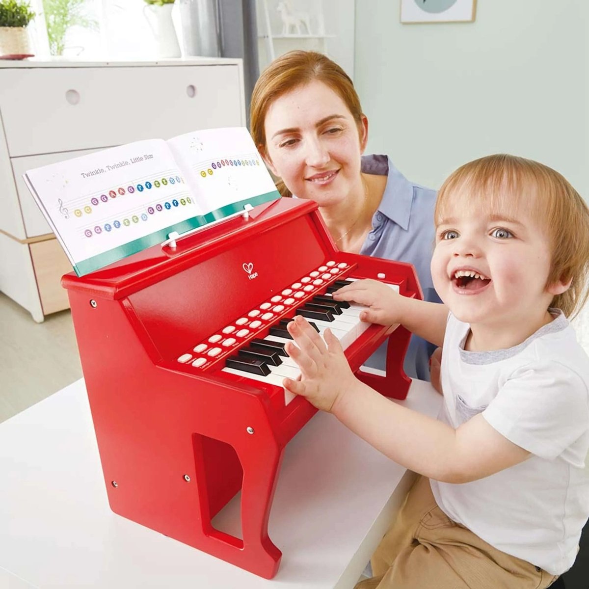 Learn with Lights Piano / Red - Premium for Kids in Qatar | Toysaro.com