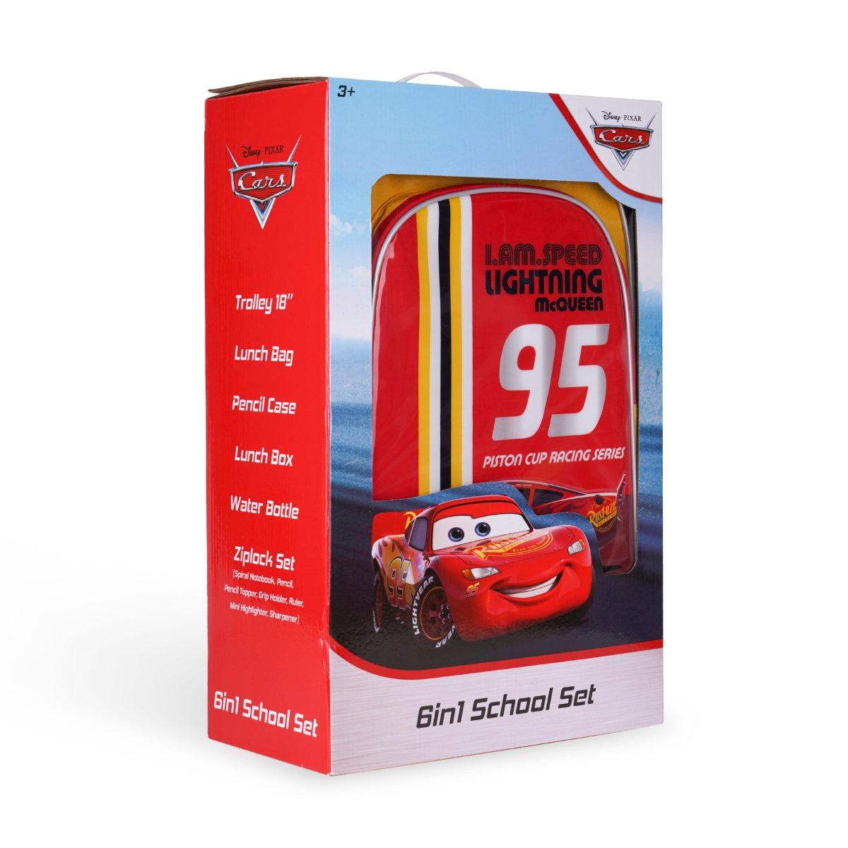 Disney Cars I am speed Lightning Mcqueen 6in1 Box Set 18" - Premium for Kids in Qatar | Toysaro.com