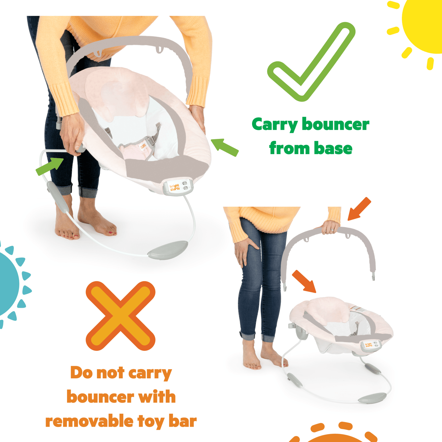 Bright Starts Stitch™ Ohana Paradise™ Vibrating Bouncer - Premium for Kids in Qatar | Toysaro.com