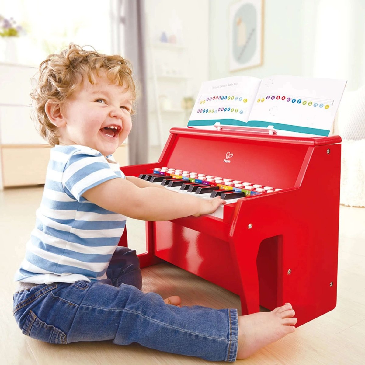 Learn with Lights Piano / Red - Premium for Kids in Qatar | Toysaro.com