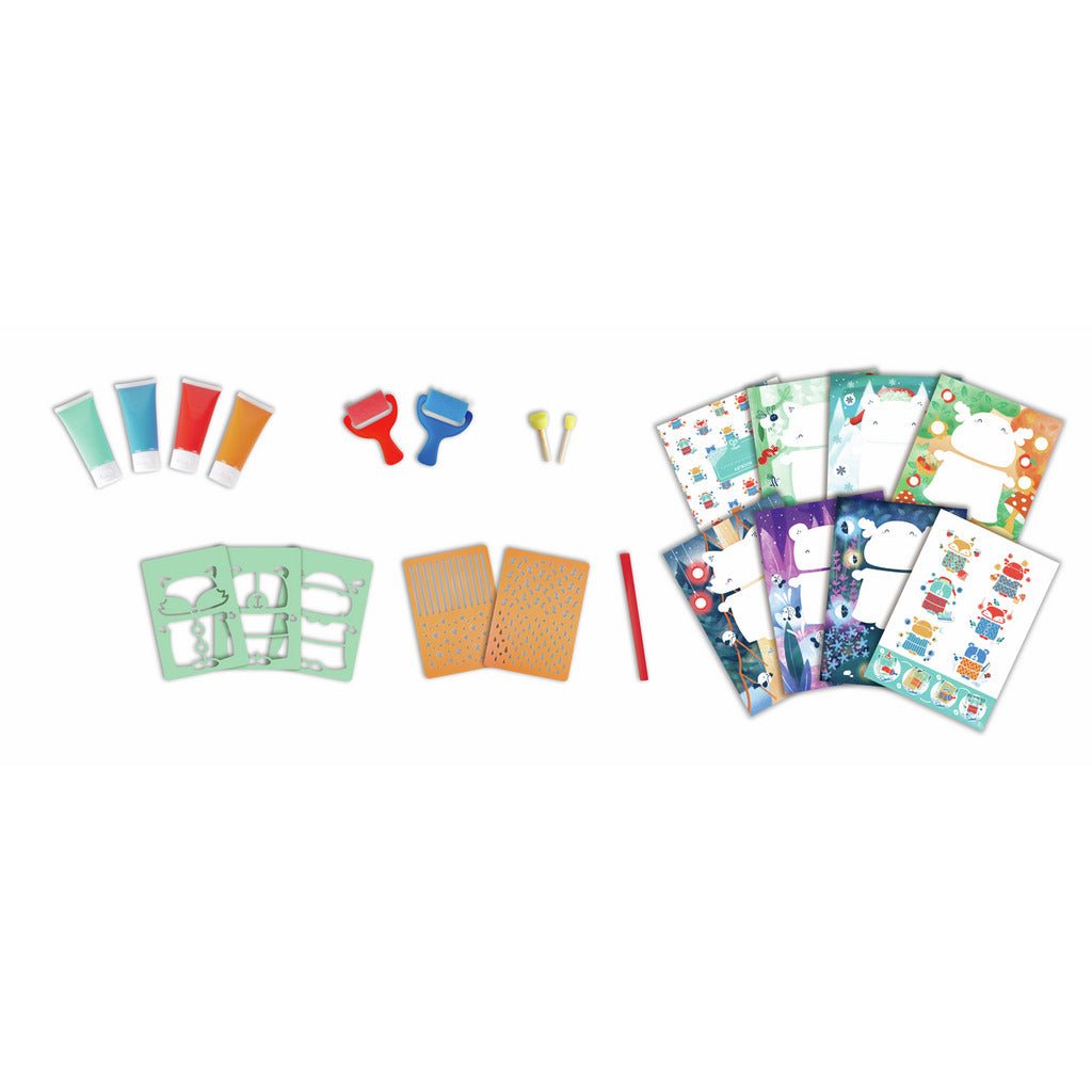 Hape Sponge Painting Fun Art Activity Paint Set - Premium for Kids in Qatar | Toysaro.com