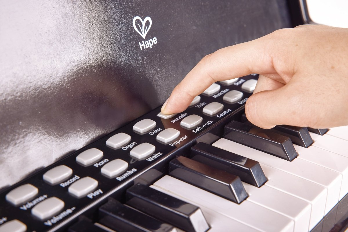 Learn with Lights Black Piano with Stool - Premium for Kids in Qatar | Toysaro.com