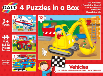 GALT 4 PUZZLES IN A BOX - VEHICLES - Premium for Kids in Qatar | Toysaro.com