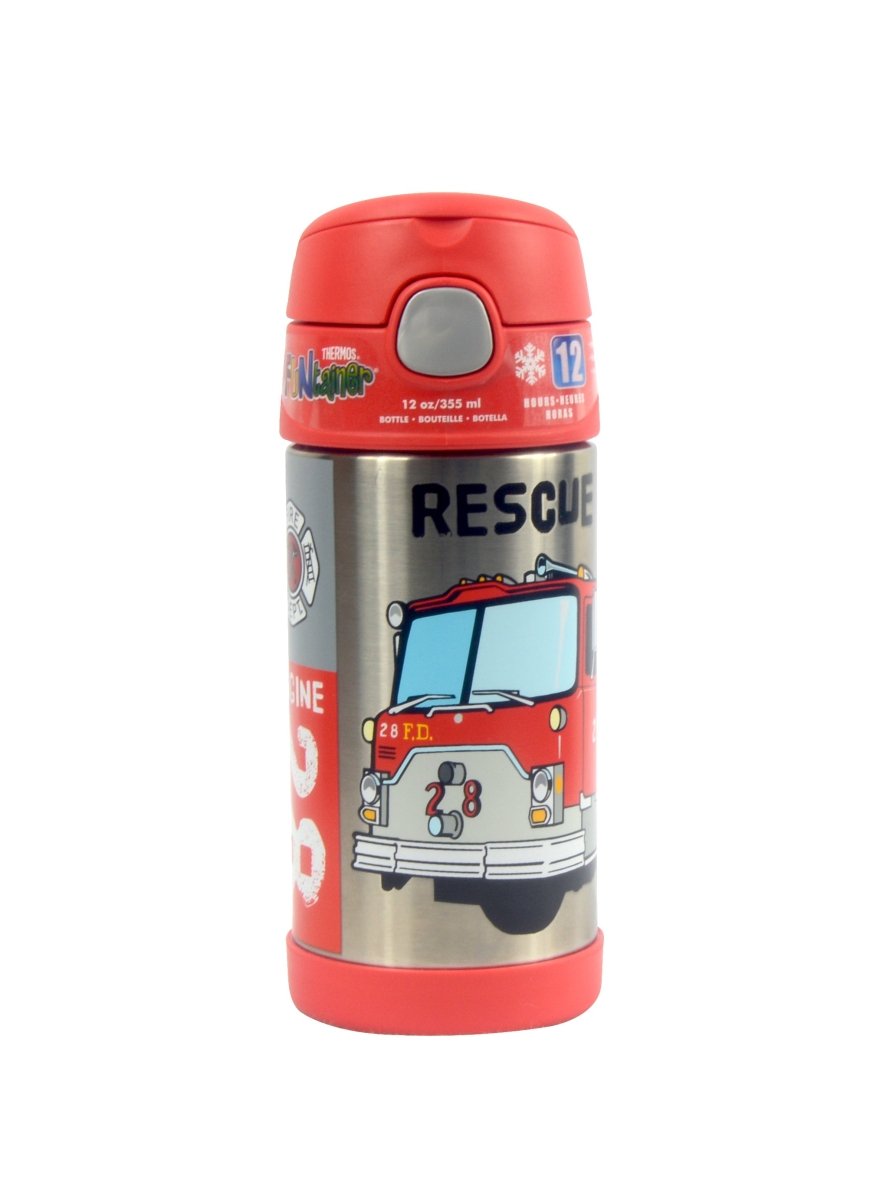 THERMOS - FUNTAINER STAINLESS STEEL HYDRATION/WATER BOTTLE - RESCUE TRUCK - 355 ML - Premium for Kids in Qatar | Toysaro.com