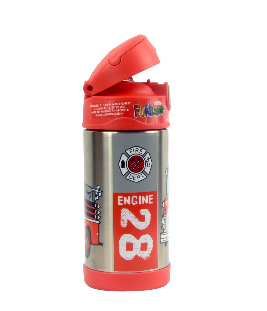 THERMOS - FUNTAINER STAINLESS STEEL HYDRATION/WATER BOTTLE - RESCUE TRUCK - 355 ML - Premium for Kids in Qatar | Toysaro.com