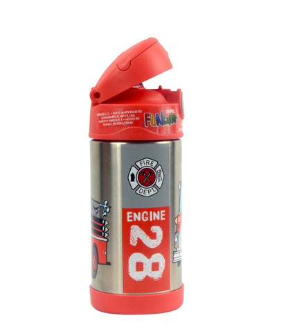 THERMOS - FUNTAINER STAINLESS STEEL HYDRATION/WATER BOTTLE - RESCUE TRUCK - 355 ML - Premium for Kids in Qatar | Toysaro.com