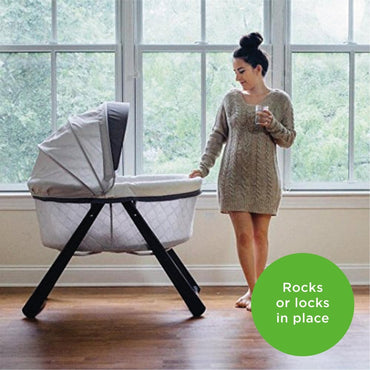 FOLDAWAY ROCKING WOOD BASSINET - CARRINGTON - Premium for Kids in Qatar | Toysaro.com