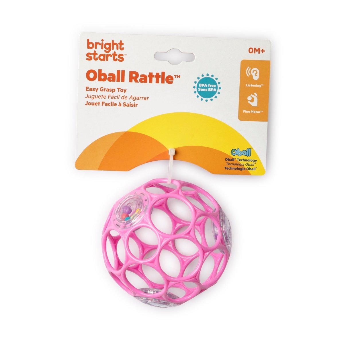 OBALL RATTLE EASY - GRASP TOY - PINK - Premium for Kids in Qatar | Toysaro.com