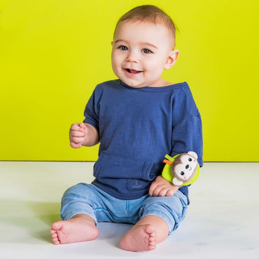 BRIGHT STARTS™ RATTLE & TEETHE WRIST PALS TOY - MONKEY & ELEPHANT - Premium for Kids in Qatar | Toysaro.com