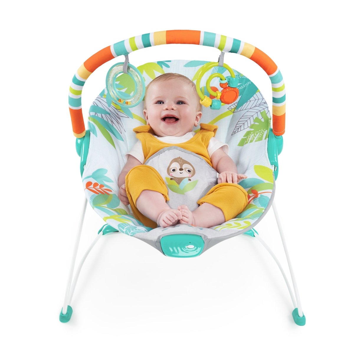 BRIGHT STARTS™ RAINFOREST VIBES(TM) VIBRATING BOUNCER - Premium for Kids in Qatar | Toysaro.com
