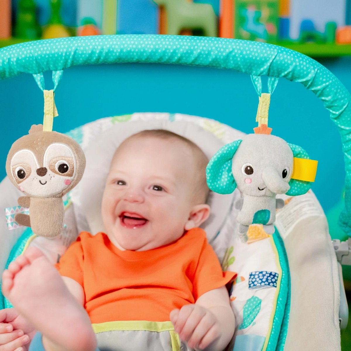 BRIGHT STARTS™COMFY BOUNCER - JUNGLE VINES - Premium for Kids in Qatar | Toysaro.com