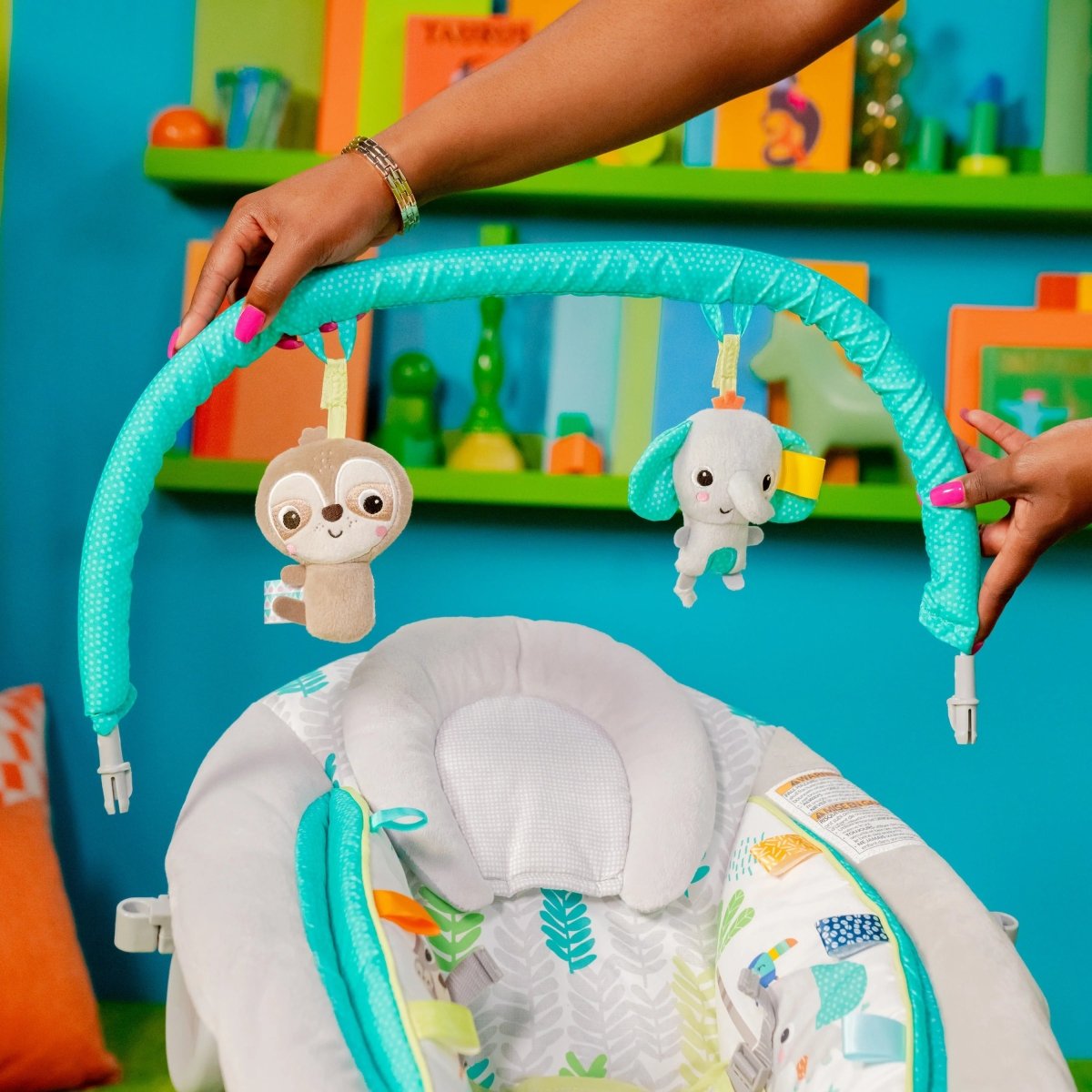 BRIGHT STARTS™COMFY BOUNCER - JUNGLE VINES - Premium for Kids in Qatar | Toysaro.com