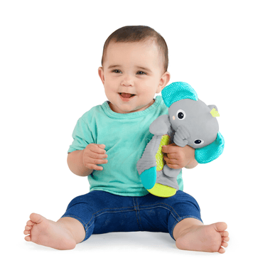 BRIGHT STARTS™SNUGGLE & TEETHE PLUSH PEG: ELEPHANT - Premium for Kids in Qatar | Toysaro.com