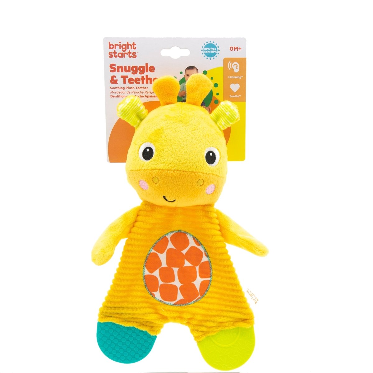 BRIGHT STARTS™SNUGGLE & TEETHE PLUSH TEETHER - GIRAFFE - Premium for Kids in Qatar | Toysaro.com