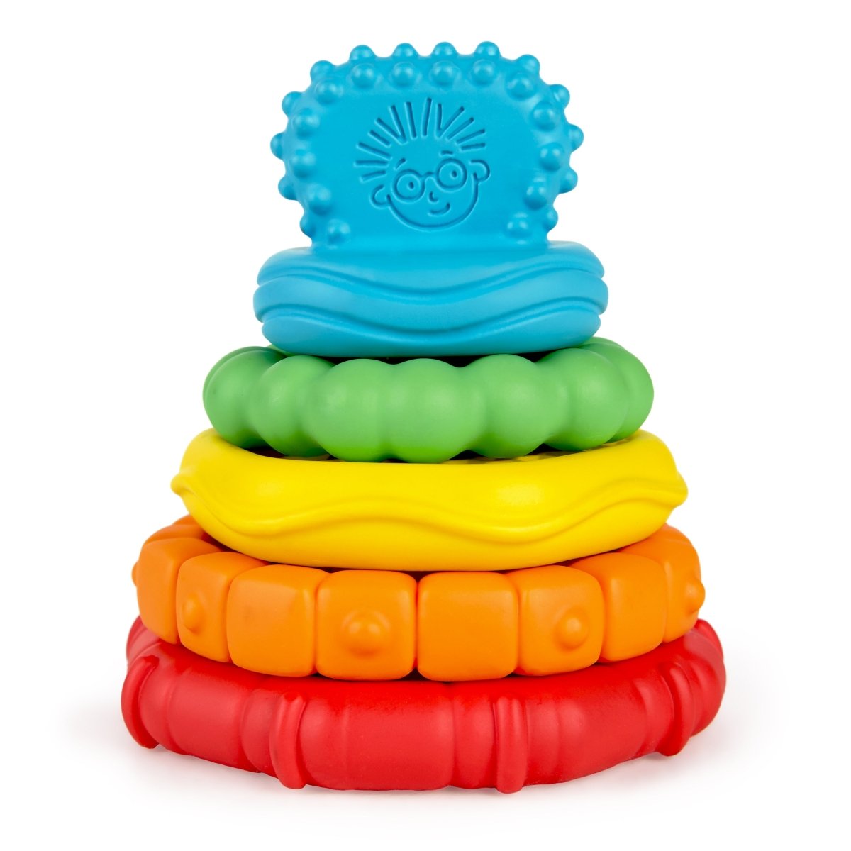 BABY EINSTEIN™ STACK & TEETHE MULTI - TEXTURED TEETHER TOY - Premium for Kids in Qatar | Toysaro.com