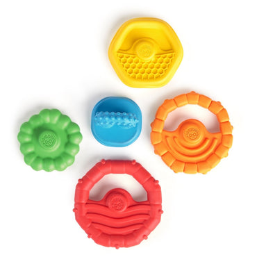 BABY EINSTEIN™ STACK & TEETHE MULTI - TEXTURED TEETHER TOY - Premium for Kids in Qatar | Toysaro.com