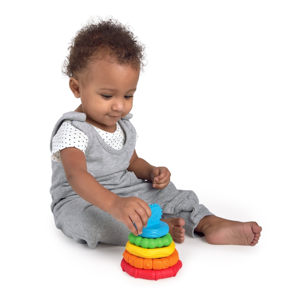 BABY EINSTEIN™ STACK & TEETHE MULTI - TEXTURED TEETHER TOY - Premium for Kids in Qatar | Toysaro.com
