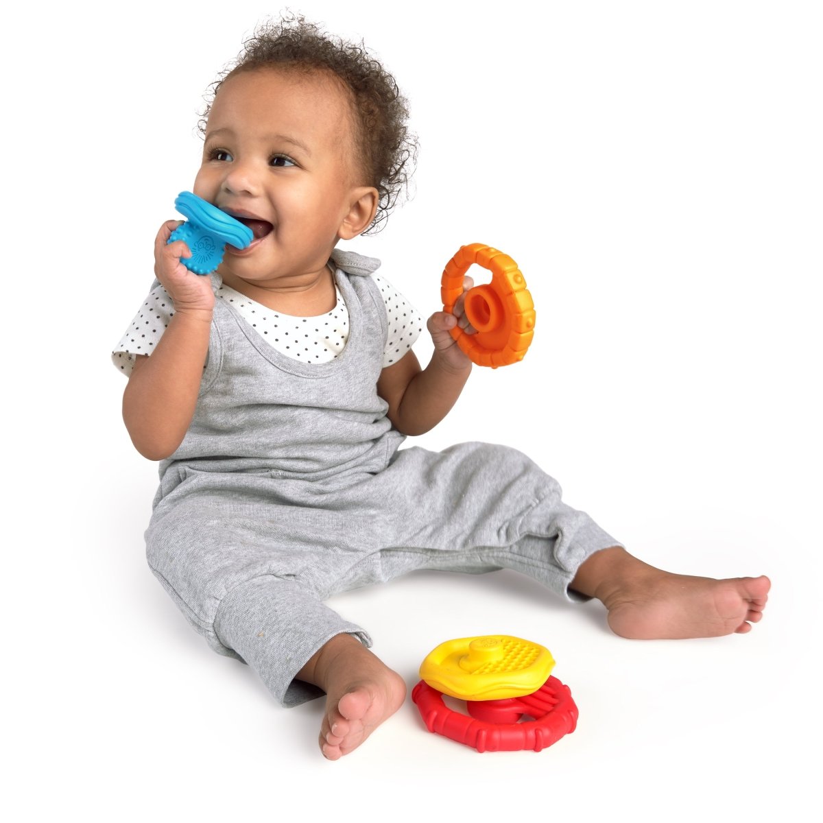 BABY EINSTEIN™ STACK & TEETHE MULTI - TEXTURED TEETHER TOY - Premium for Kids in Qatar | Toysaro.com