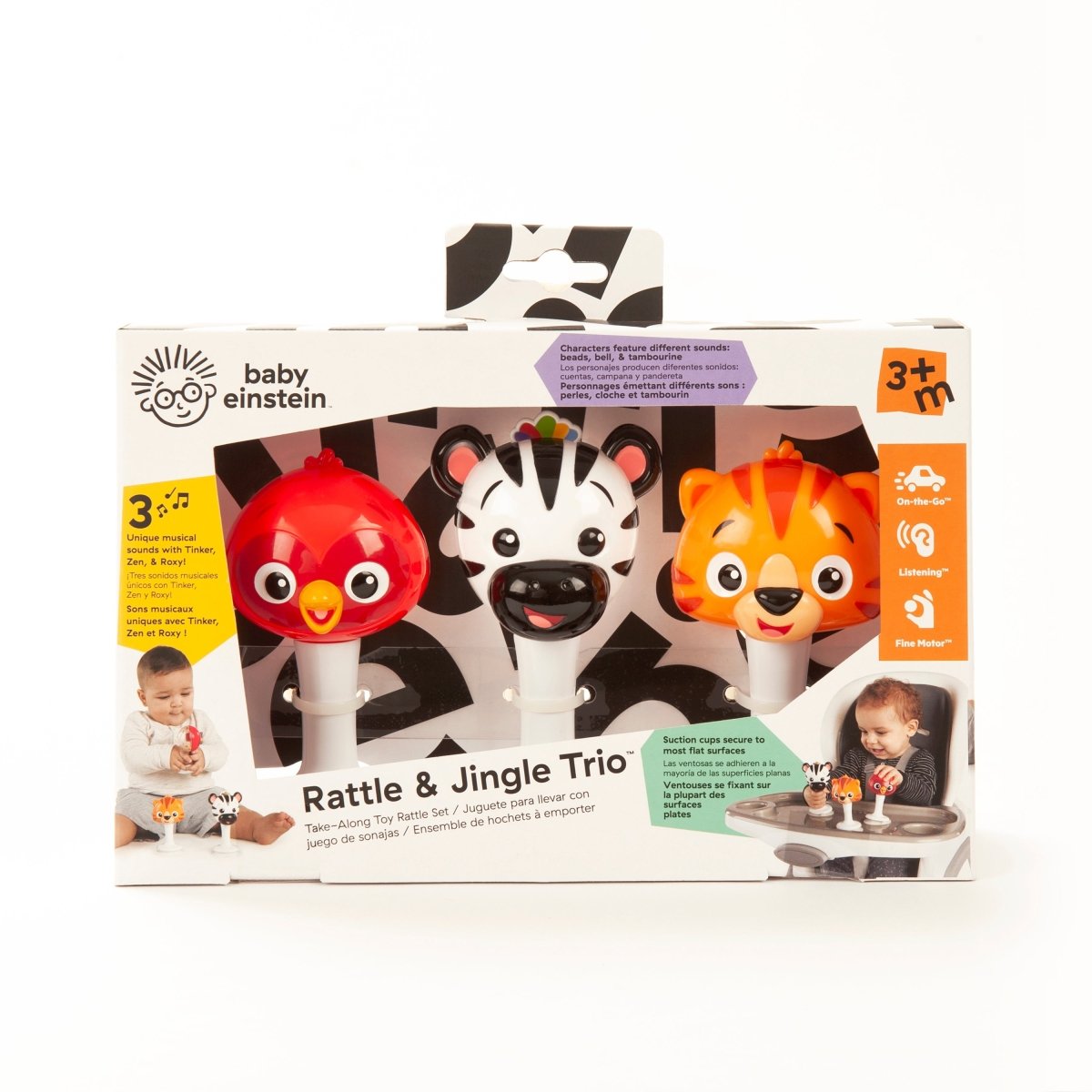 BABY EINSTEIN™ RATTLE & JINGLE TRIO TAKE - ALONG TOY RATTLE SET - Premium for Kids in Qatar | Toysaro.com