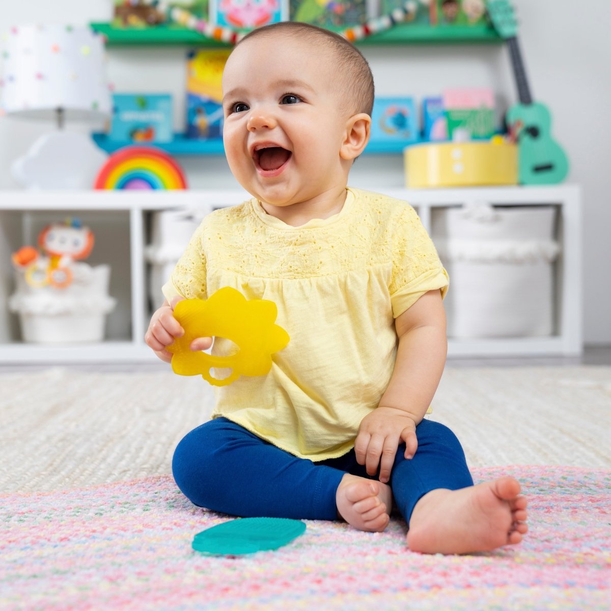 BRIGHT STARTS™SUNNY SOOTHERS 2 MULTI - TEXTURED TEETHERS - Premium for Kids in Qatar | Toysaro.com