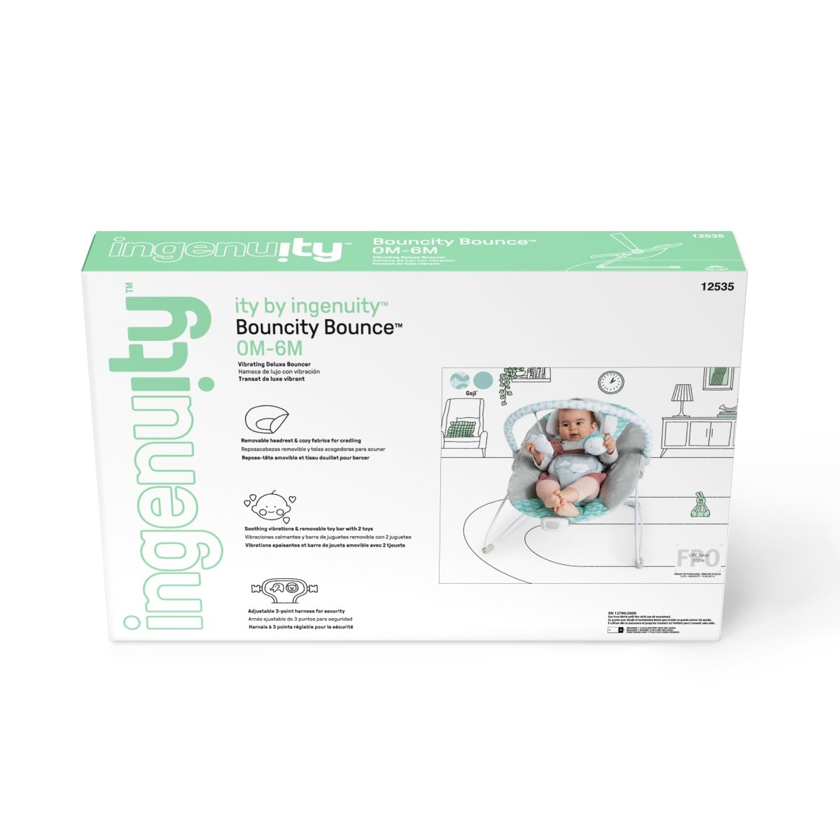 BOUNCITY BOUNCE VIBRATING DELUXE BOUNCER - GOJI - Premium for Kids in Qatar | Toysaro.com