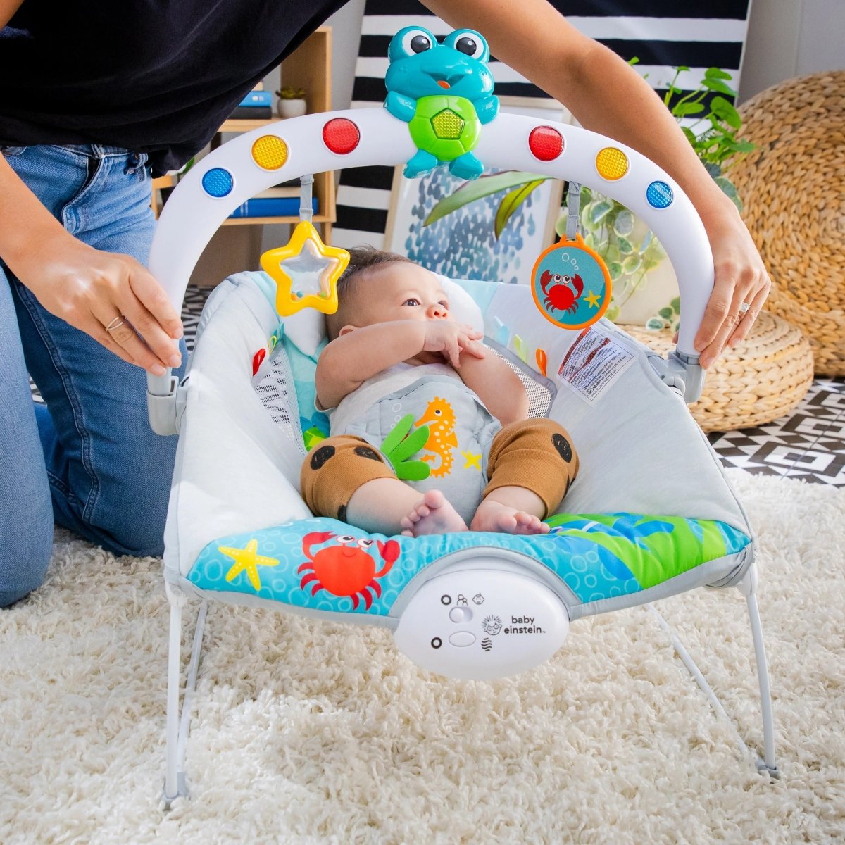 BABY EINSTEIN™KICK TO IT NEPTUNE MUSICAL BOUNCER - Premium for Kids in Qatar | Toysaro.com