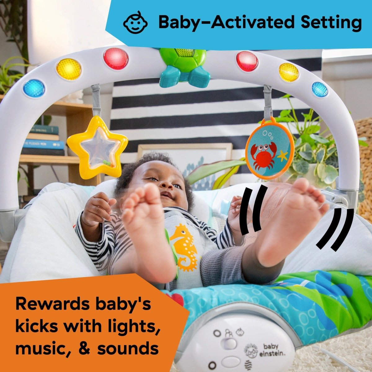 BABY EINSTEIN™KICK TO IT NEPTUNE MUSICAL BOUNCER - Premium for Kids in Qatar | Toysaro.com